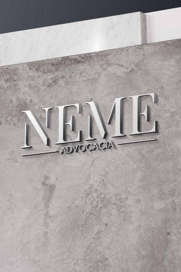 Letreiro da Neme Advocacia